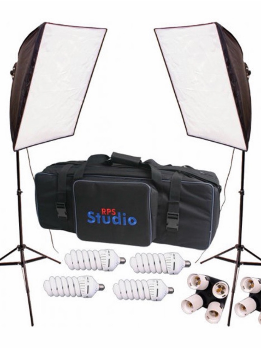 Lighting Kit for Photo & Video RPS 280W Dual Square Softbox Fluorescent Kit
